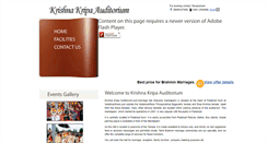 Desktop Screenshot of krishnakripa-auditorium.com