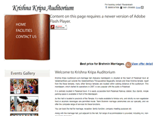 Tablet Screenshot of krishnakripa-auditorium.com